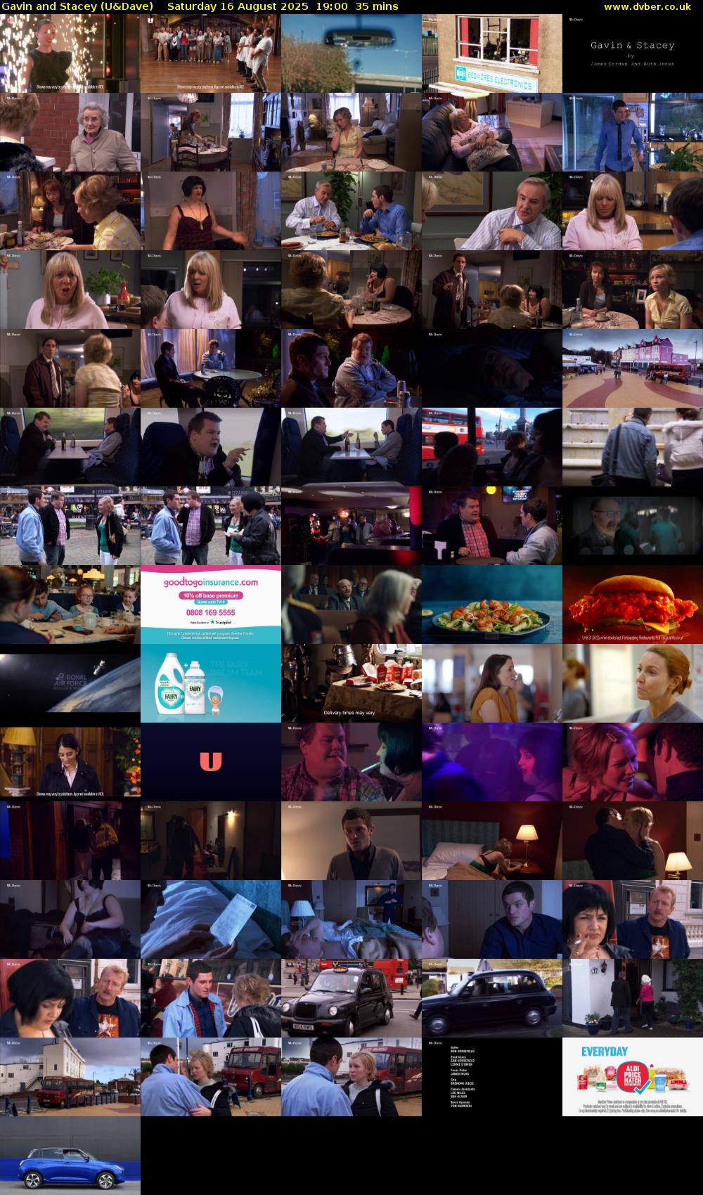 Gavin and Stacey (U&Dave) Saturday 16 August 2025 19:00 - 19:35