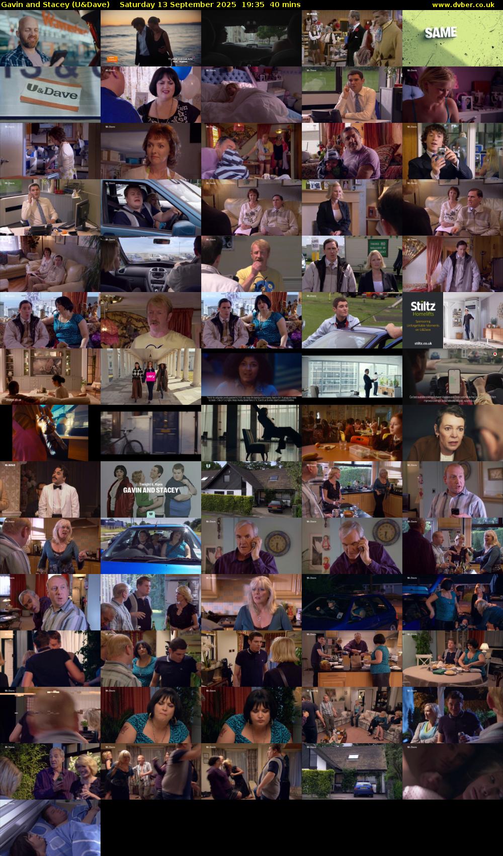Gavin and Stacey (U&Dave) Saturday 13 September 2025 19:35 - 20:15