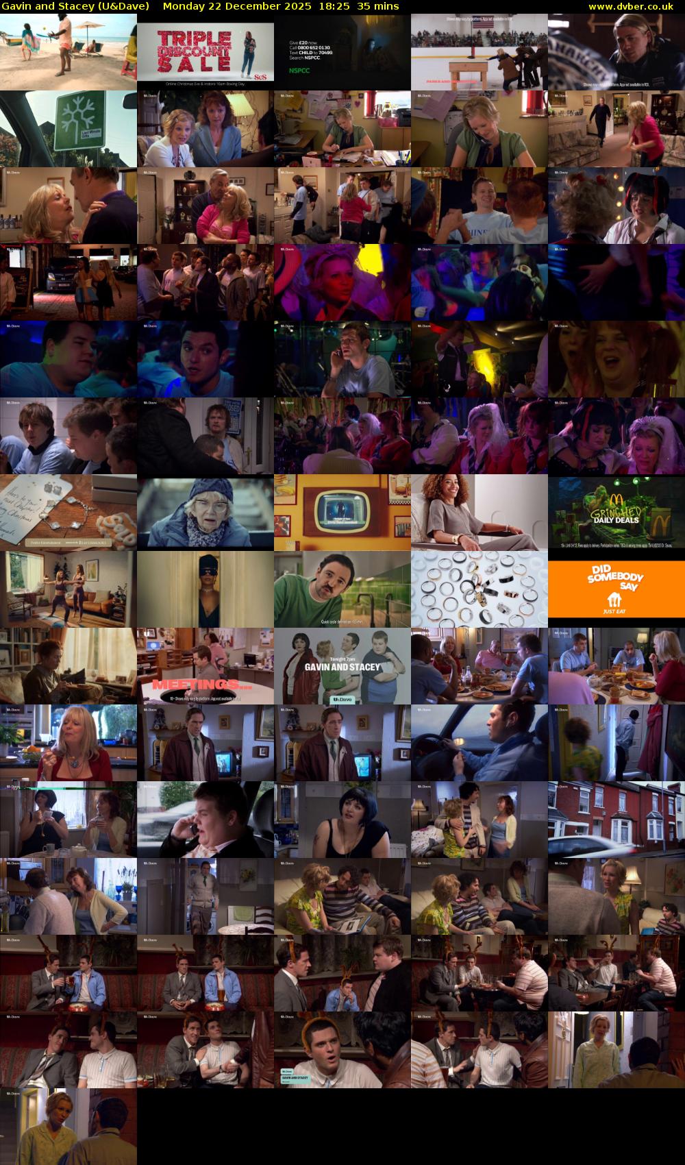 Gavin and Stacey (U&Dave) Monday 22 December 2025 18:25 - 19:00