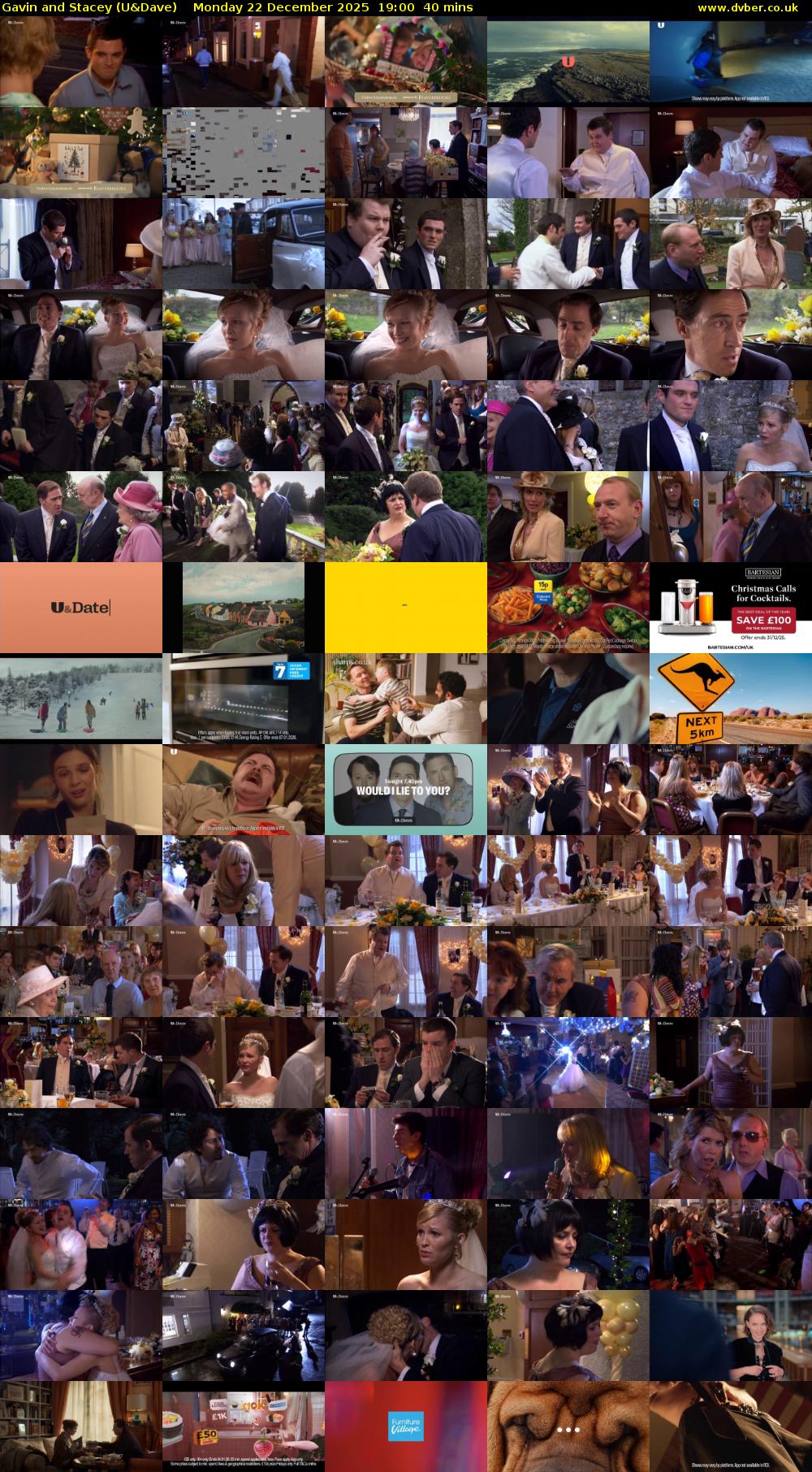 Gavin and Stacey (U&Dave) Monday 22 December 2025 19:00 - 19:40