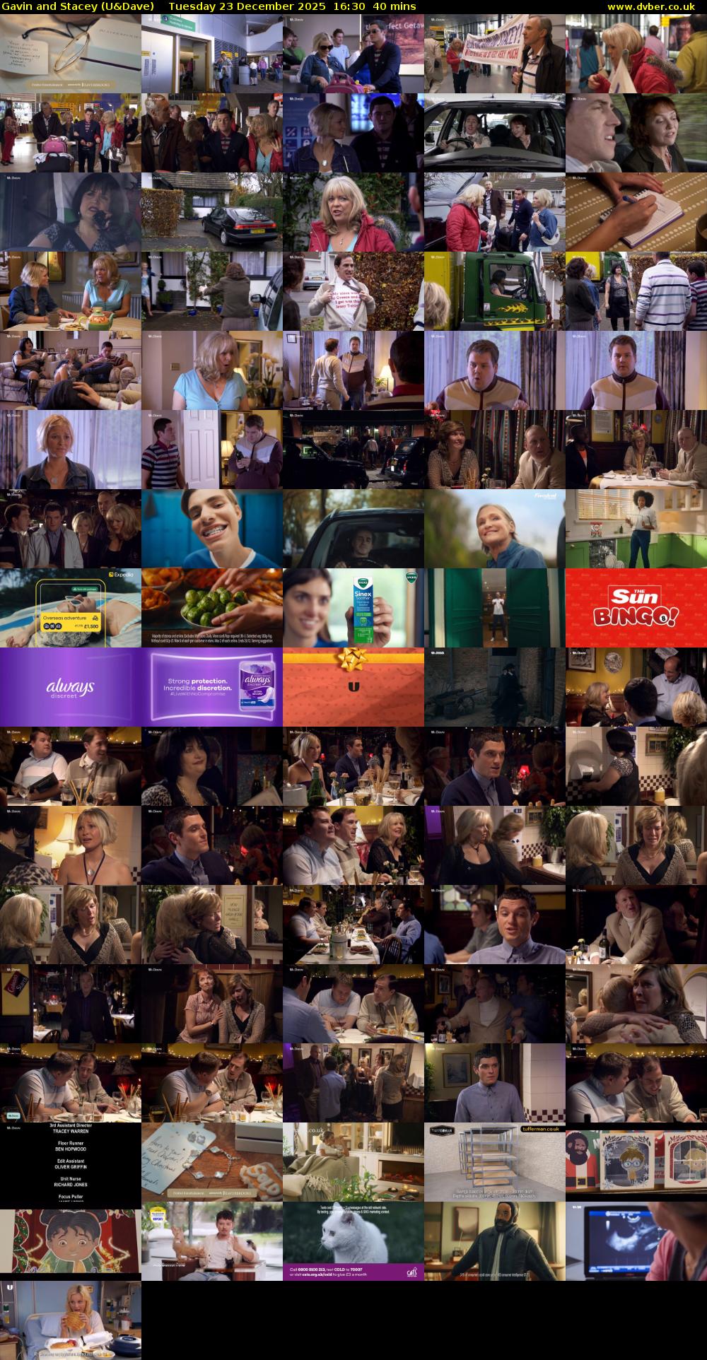 Gavin and Stacey (U&Dave) Tuesday 23 December 2025 16:30 - 17:10