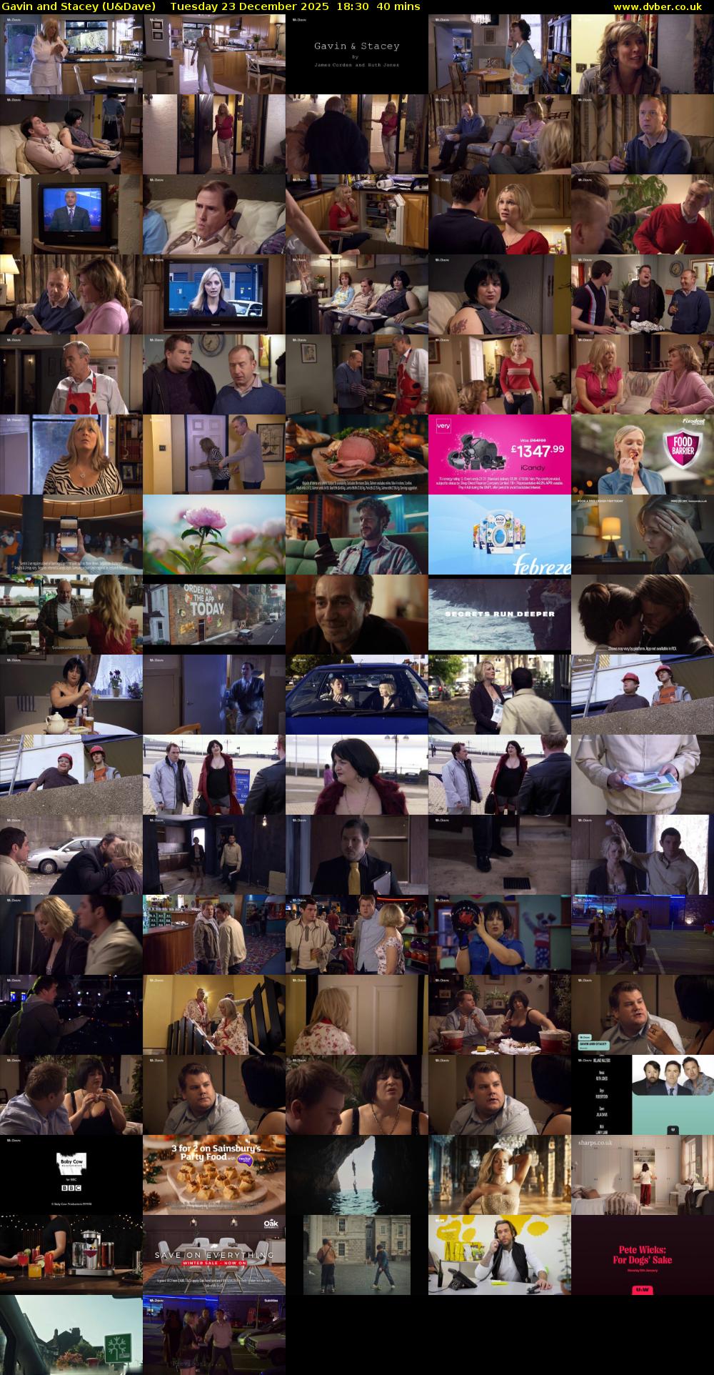 Gavin and Stacey (U&Dave) Tuesday 23 December 2025 18:30 - 19:10