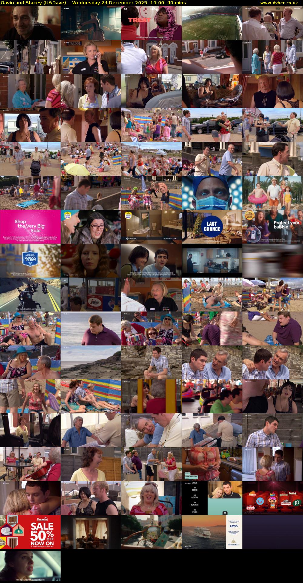 Gavin and Stacey (U&Dave) Wednesday 24 December 2025 19:00 - 19:40