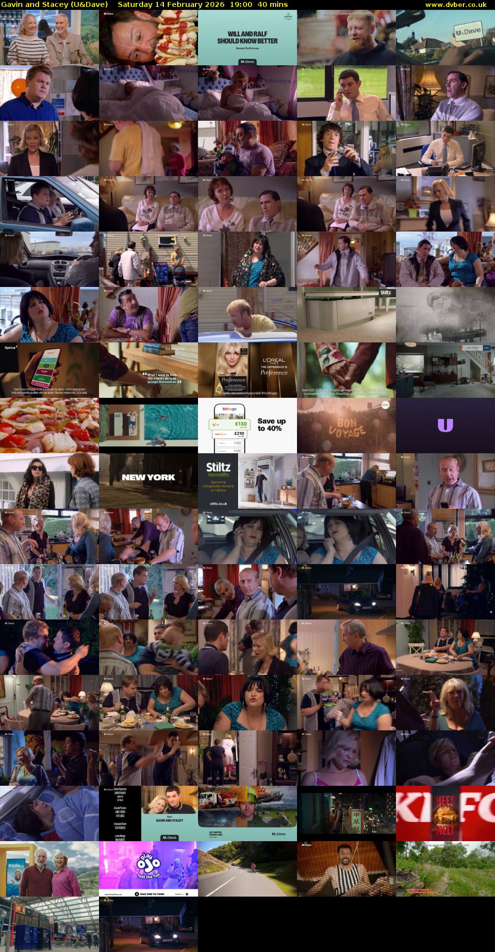 Gavin and Stacey (U&Dave) Saturday 14 February 2026 19:00 - 19:40