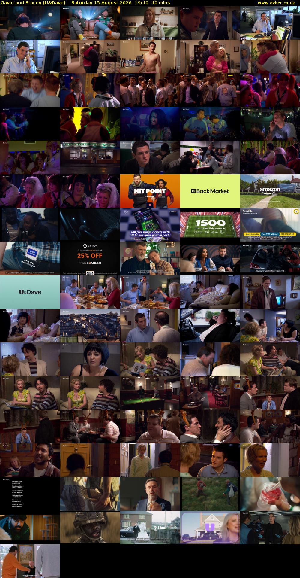 Gavin and Stacey (U&Dave) Saturday 15 August 2026 19:40 - 20:20
