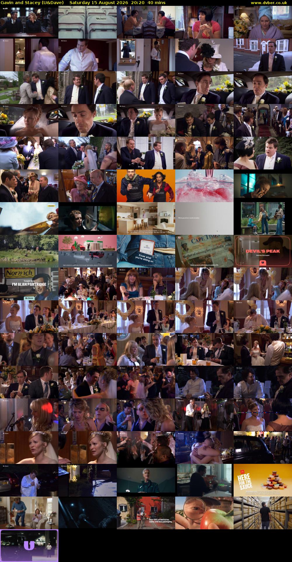 Gavin and Stacey (U&Dave) Saturday 15 August 2026 20:20 - 21:00