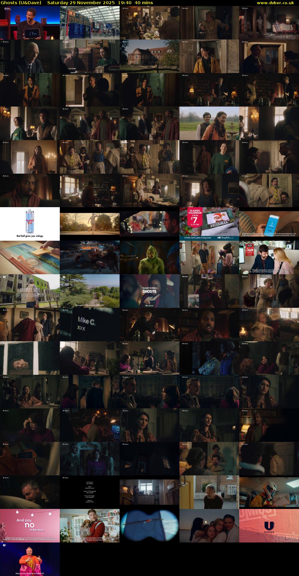 Ghosts (U&Dave) Saturday 29 November 2025 19:40 - 20:20