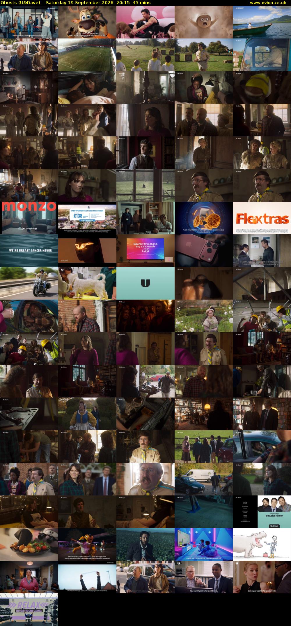 Ghosts (U&Dave) Saturday 19 September 2026 20:15 - 21:00