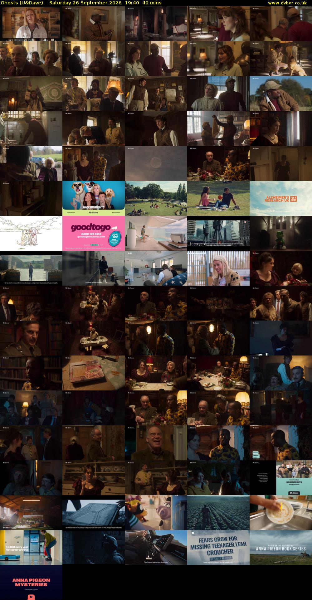 Ghosts (U&Dave) Saturday 26 September 2026 19:40 - 20:20