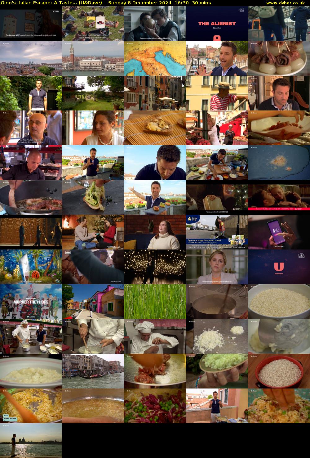 Gino's Italian Escape: A Taste... (U&Dave) Sunday 8 December 2024 16:30 - 17:00