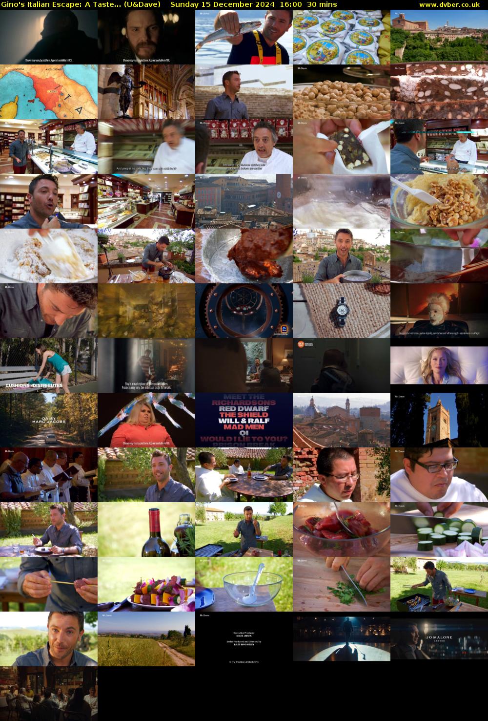Gino's Italian Escape: A Taste... (U&Dave) Sunday 15 December 2024 16:00 - 16:30