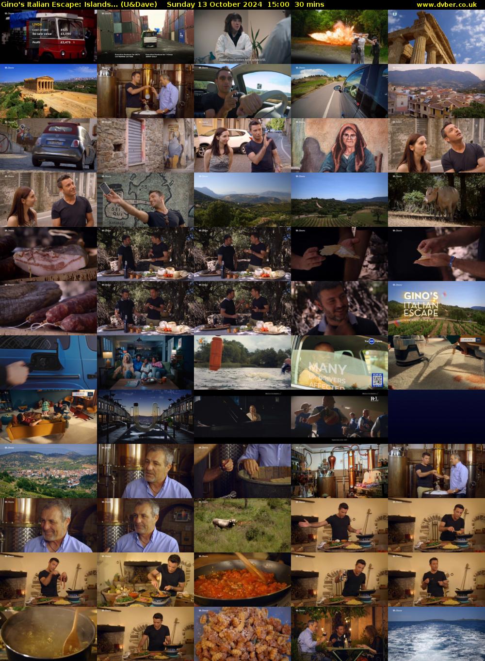 Gino's Italian Escape: Islands... (U&Dave) Sunday 13 October 2024 15:00 - 15:30