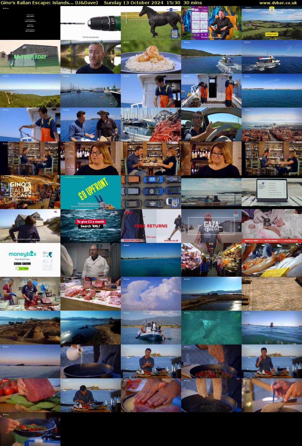 Gino's Italian Escape: Islands... (U&Dave) Sunday 13 October 2024 15:30 - 16:00