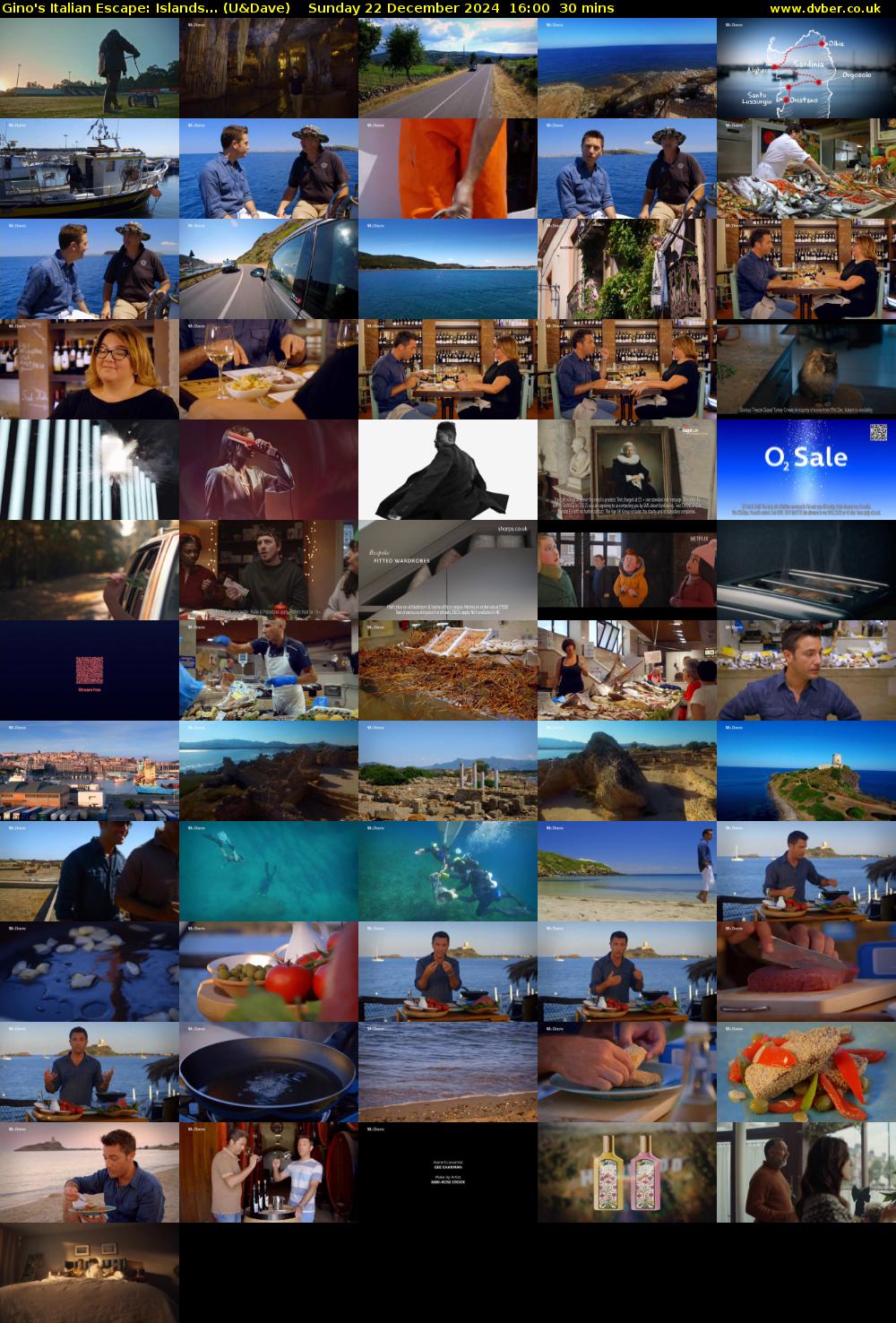 Gino's Italian Escape: Islands... (U&Dave) Sunday 22 December 2024 16:00 - 16:30