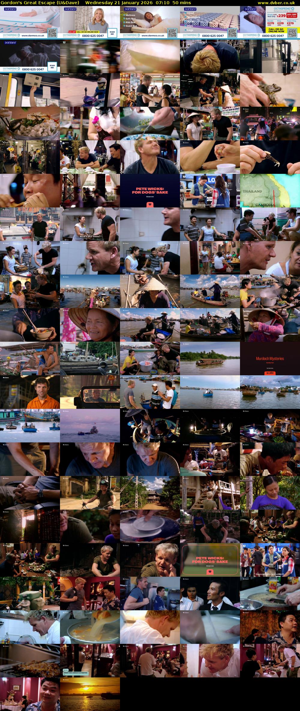 Gordon's Great Escape (U&Dave) Wednesday 21 January 2026 07:10 - 08:00