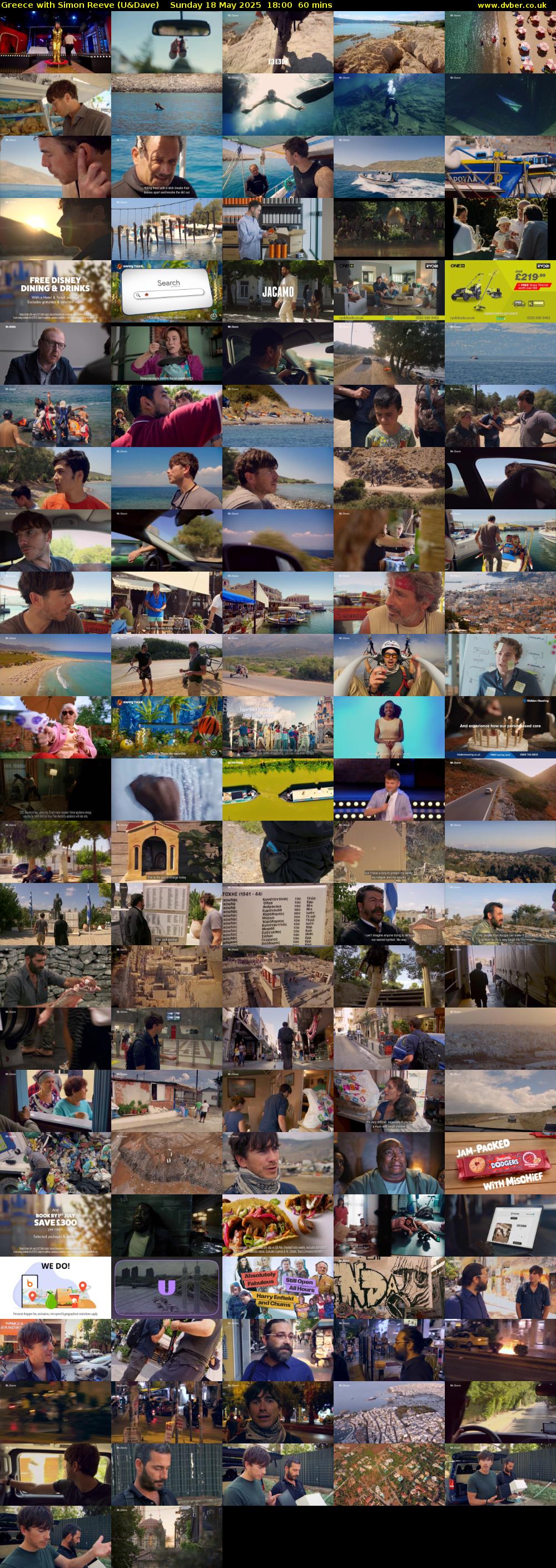 Greece with Simon Reeve (U&Dave) Sunday 18 May 2025 18:00 - 19:00