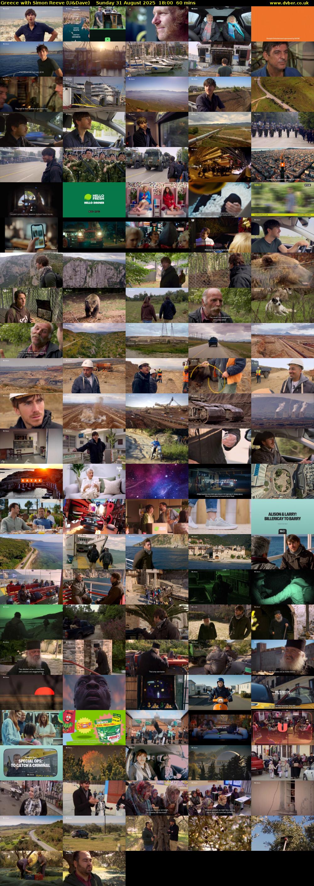 Greece with Simon Reeve (U&Dave) Sunday 31 August 2025 18:00 - 19:00
