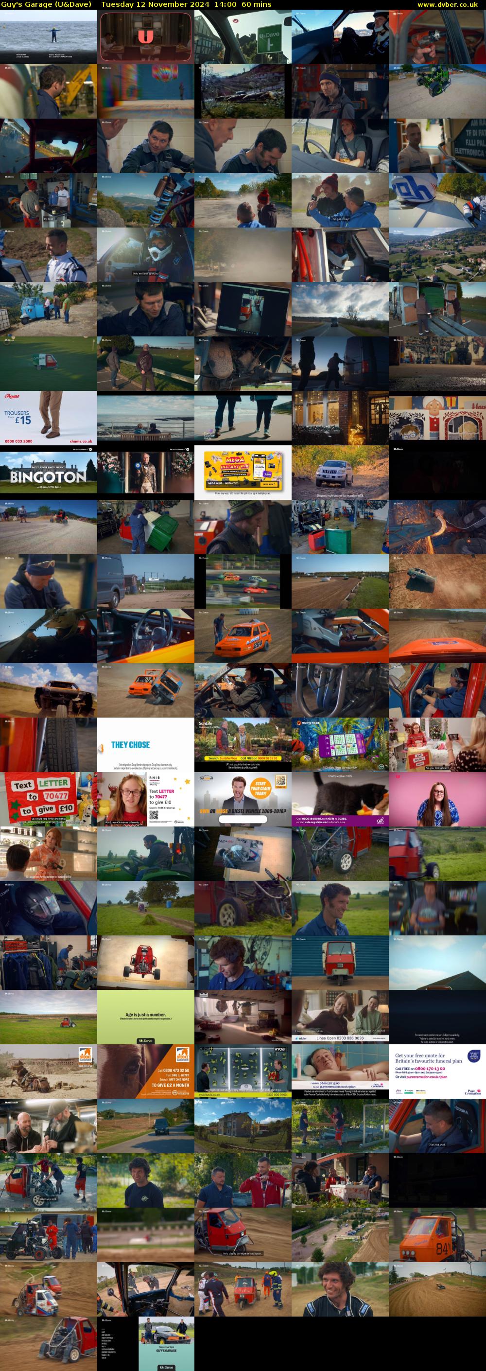 Guy's Garage (U&Dave) Tuesday 12 November 2024 14:00 - 15:00
