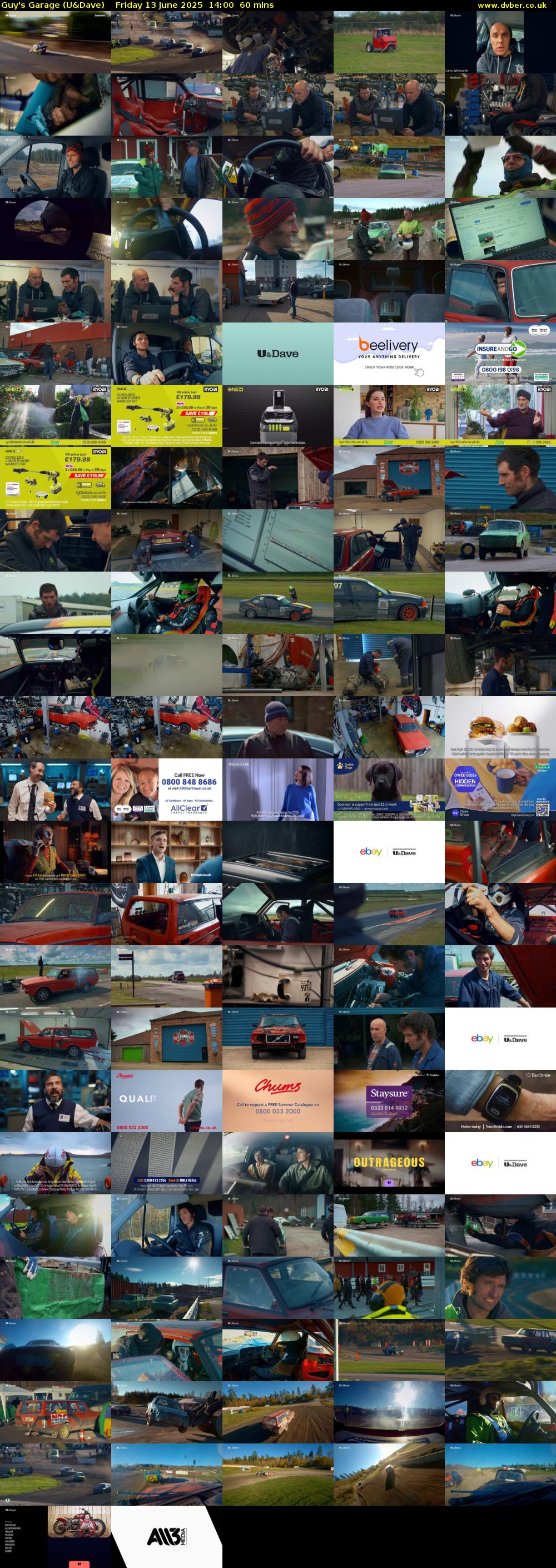 Guy's Garage (U&Dave) Friday 13 June 2025 14:00 - 15:00