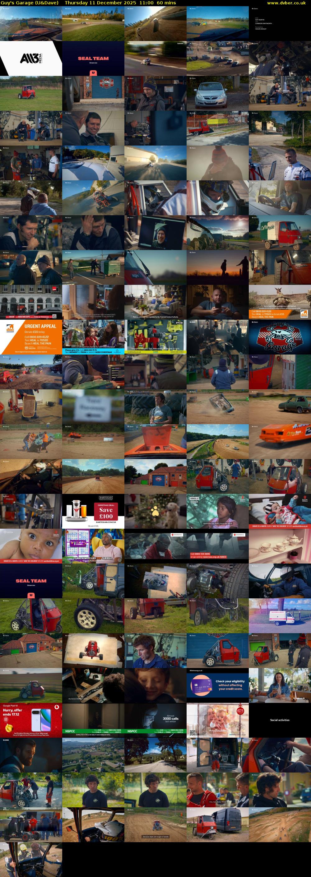 Guy's Garage (U&Dave) Thursday 11 December 2025 11:00 - 12:00