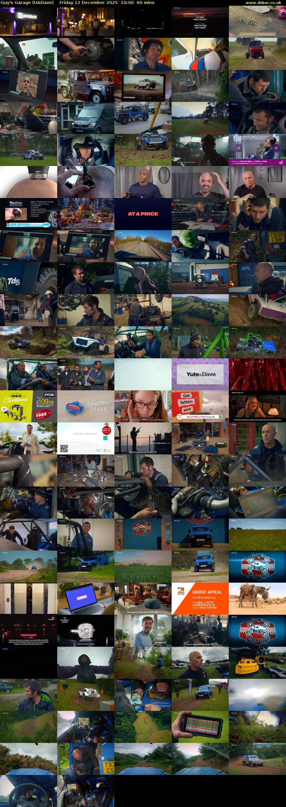 Guy's Garage (U&Dave) Friday 12 December 2025 10:00 - 11:00