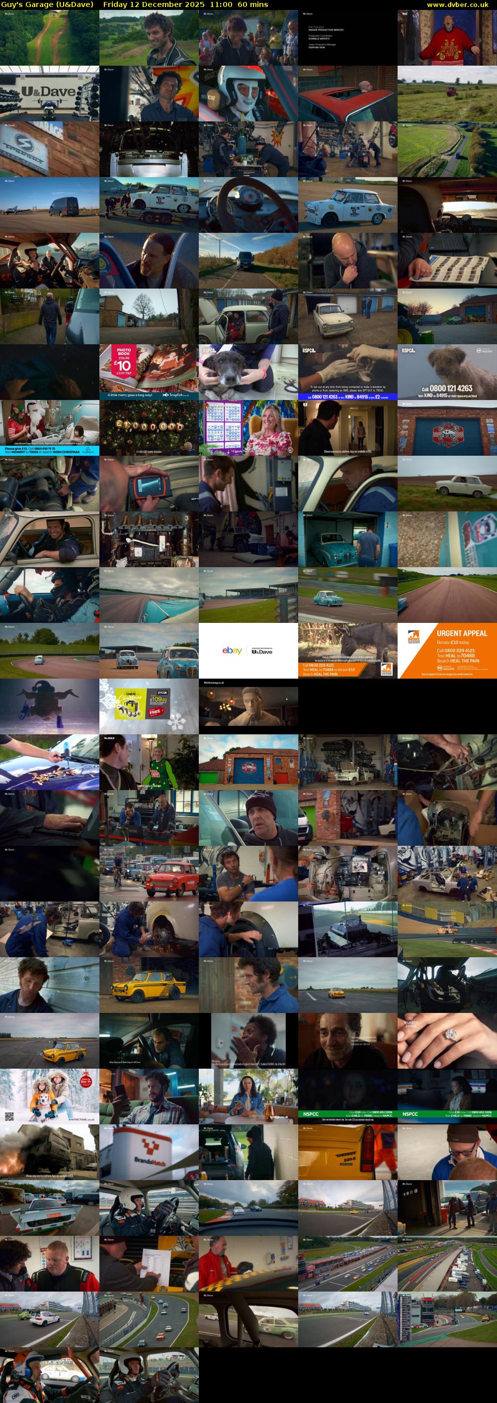 Guy's Garage (U&Dave) Friday 12 December 2025 11:00 - 12:00