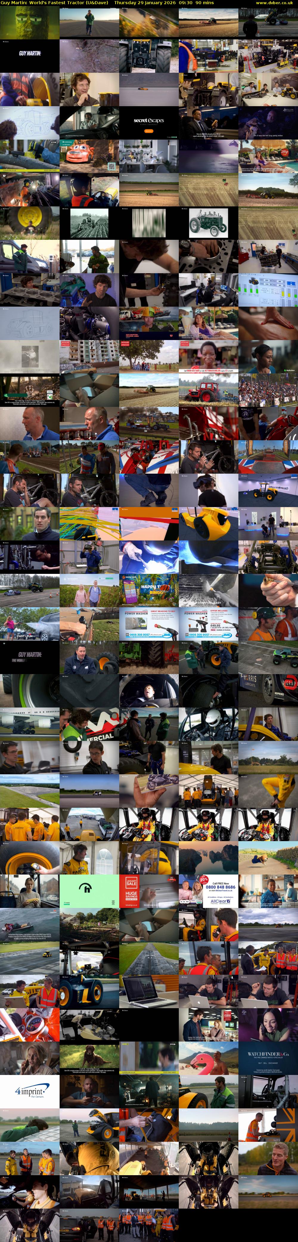 Guy Martin: World's Fastest Tractor (U&Dave) Thursday 29 January 2026 09:30 - 11:00