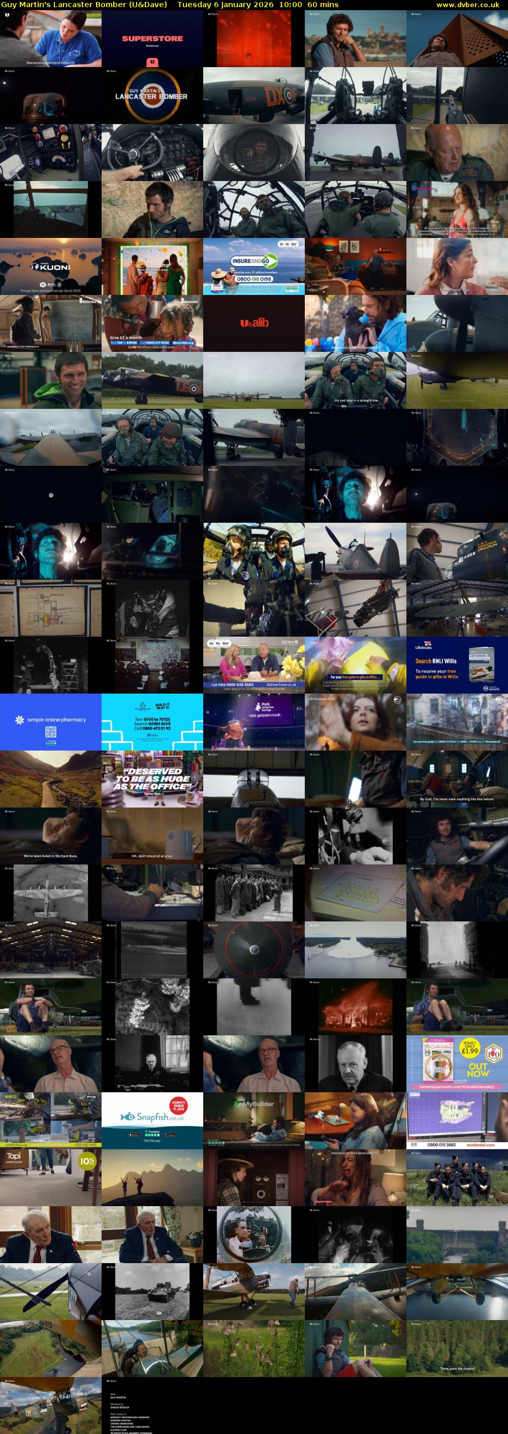 Guy Martin's Lancaster Bomber (U&Dave) Tuesday 6 January 2026 10:00 - 11:00