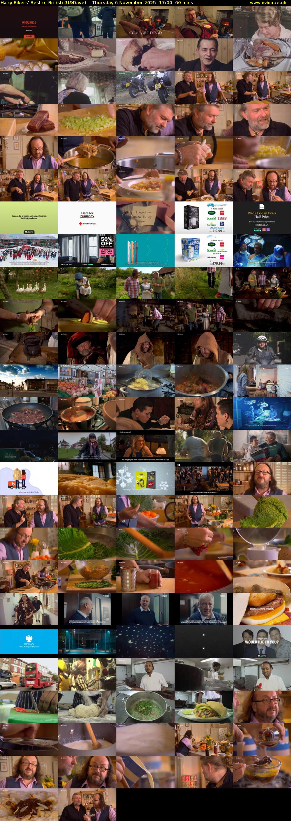 Hairy Bikers' Best of British (U&Dave) Thursday 6 November 2025 17:00 - 18:00