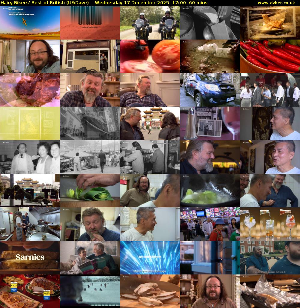 Hairy Bikers' Best of British (U&Dave) Wednesday 17 December 2025 17:00 - 18:00