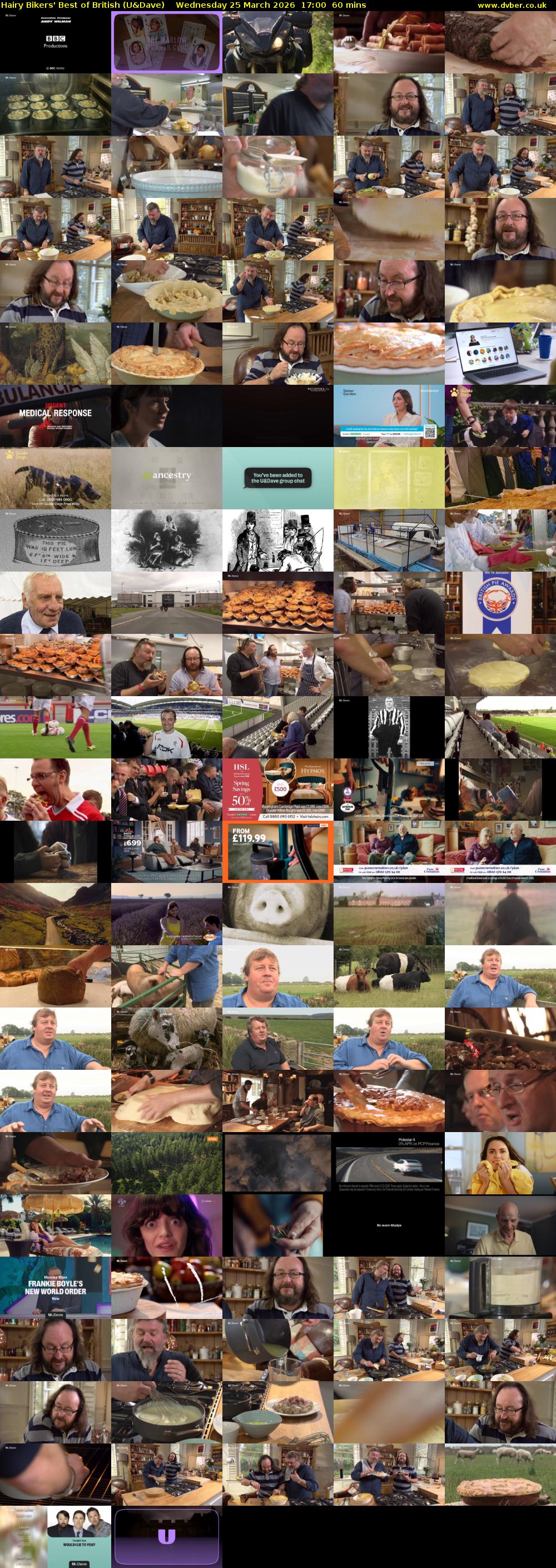 Hairy Bikers' Best of British (U&Dave) Wednesday 25 March 2026 17:00 - 18:00