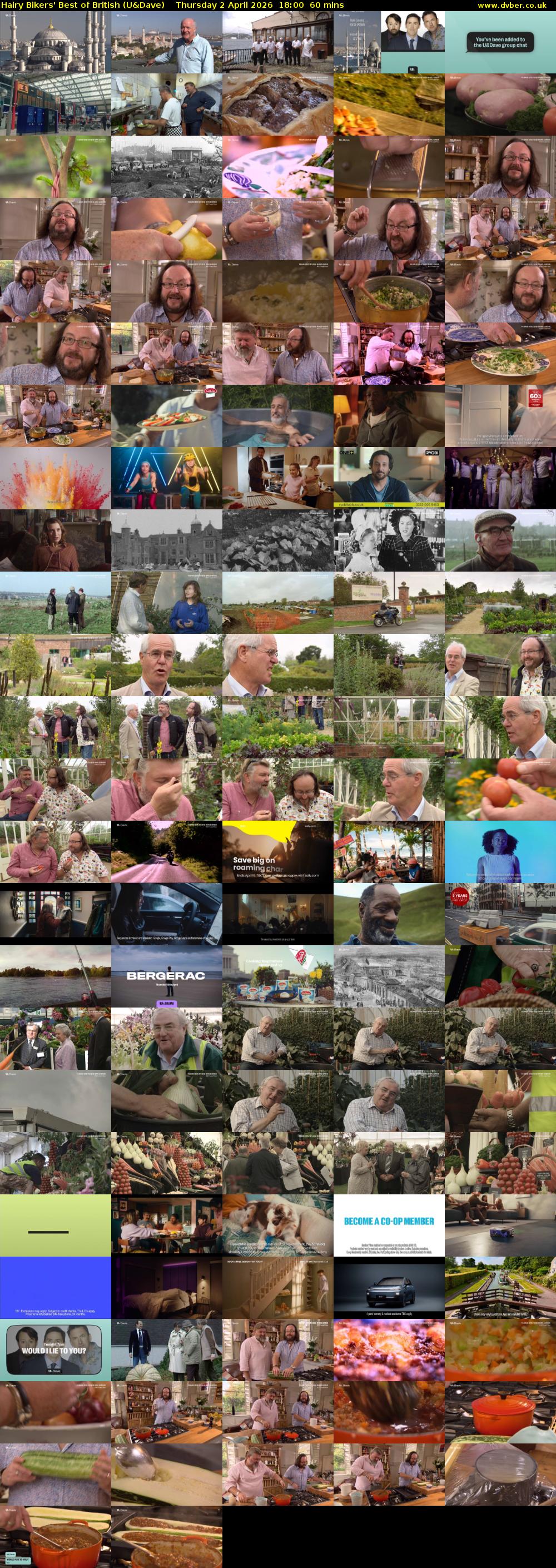 Hairy Bikers' Best of British (U&Dave) Thursday 2 April 2026 18:00 - 19:00