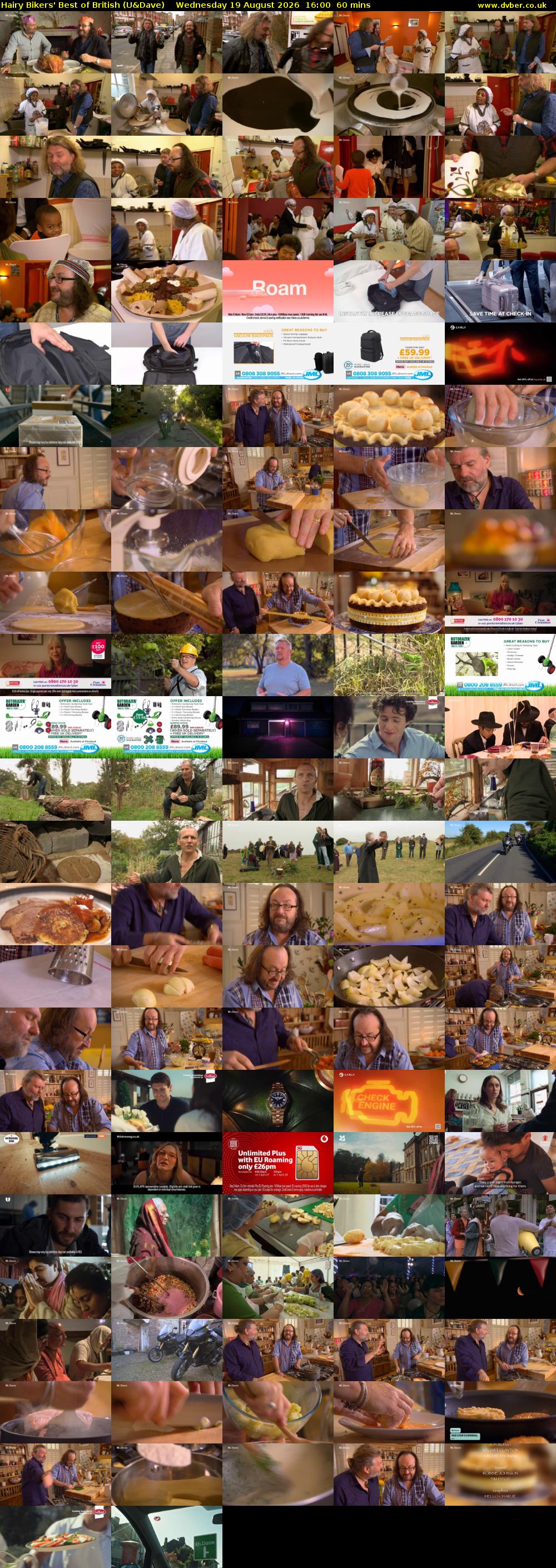 Hairy Bikers' Best of British (U&Dave) Wednesday 19 August 2026 16:00 - 17:00