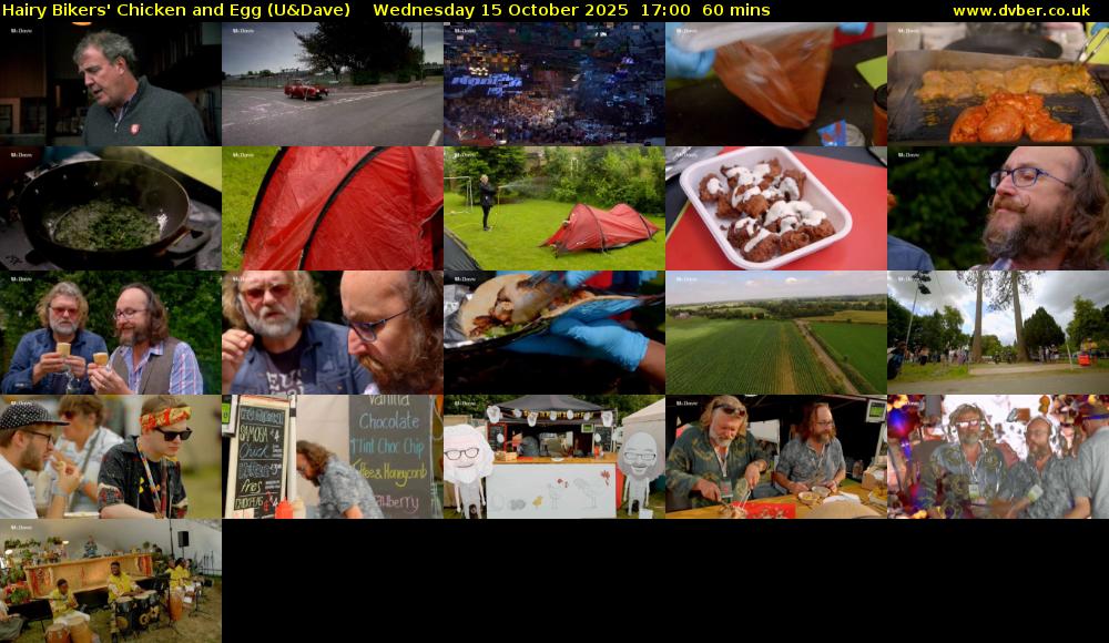 Hairy Bikers' Chicken And Egg (U&Dave) Wednesday 15 October 2025 17:00 - 18:00