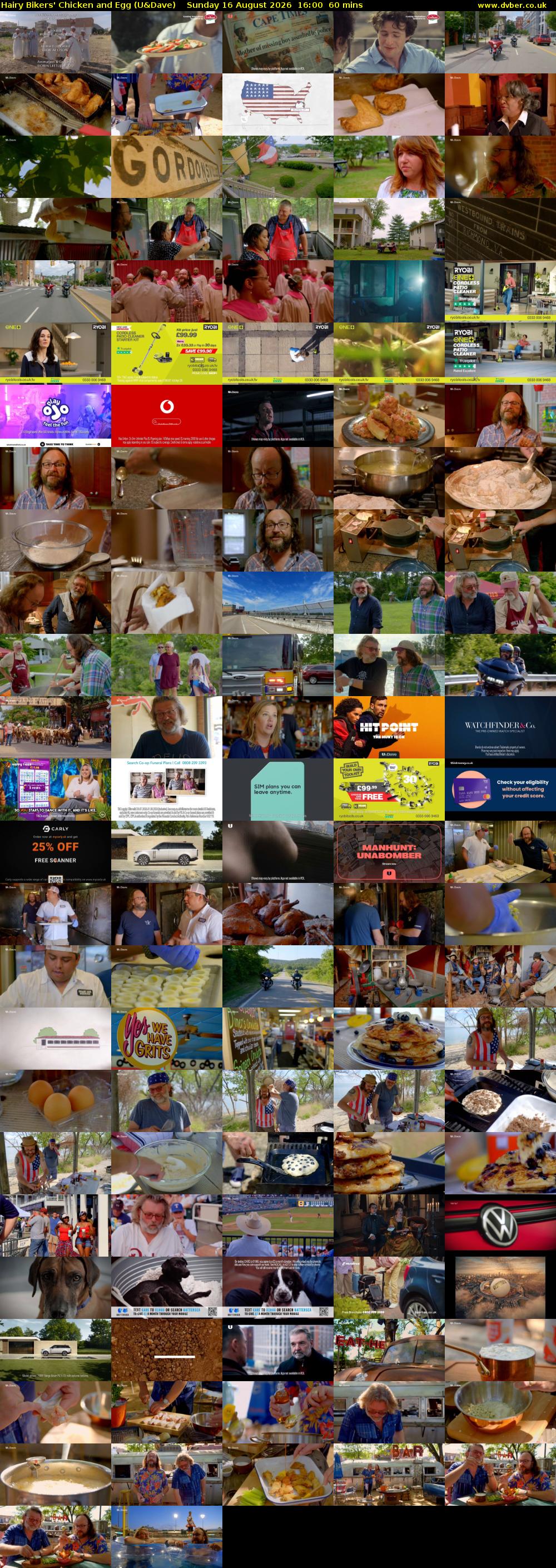 Hairy Bikers' Chicken And Egg (U&Dave) Sunday 16 August 2026 16:00 - 17:00