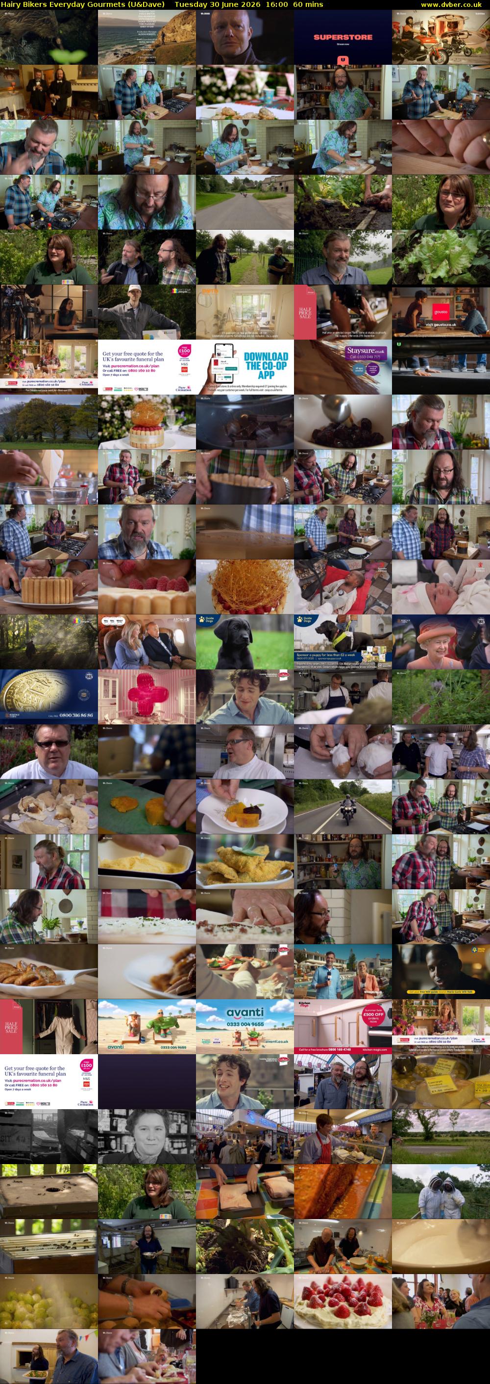 Hairy Bikers Everyday Gourmets (U&Dave) Tuesday 30 June 2026 16:00 - 17:00