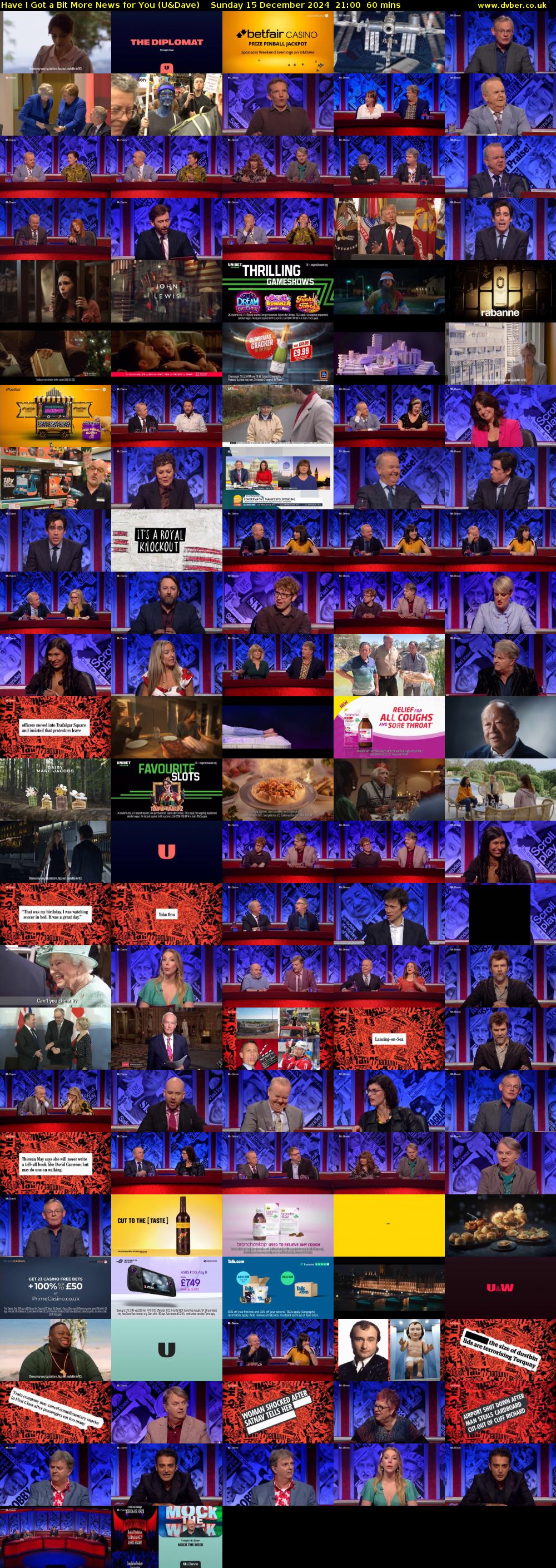 Have I Got a Bit More News for You (U&Dave) Sunday 15 December 2024 21:00 - 22:00