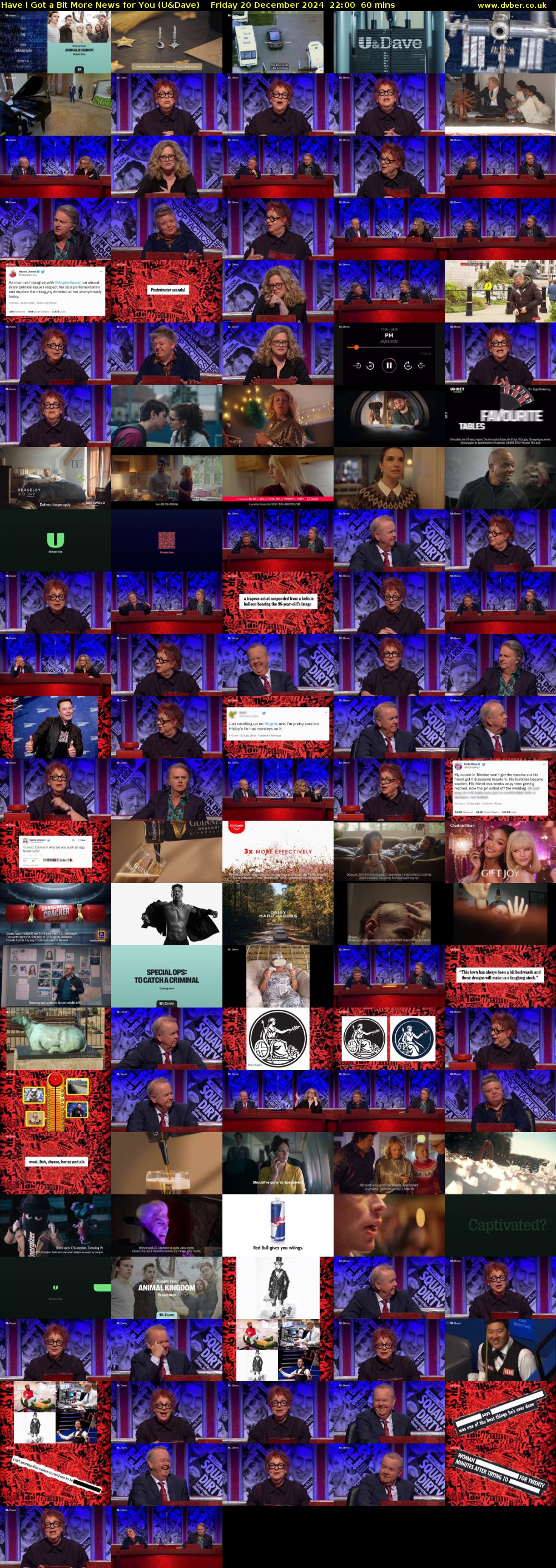 Have I Got a Bit More News for You (U&Dave) Friday 20 December 2024 22:00 - 23:00