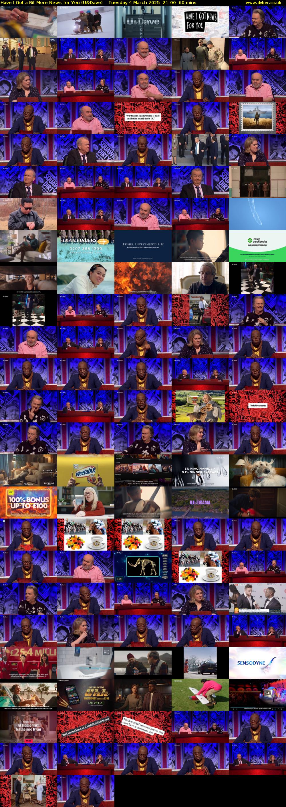 Have I Got a Bit More News for You (U&Dave) Tuesday 4 March 2025 21:00 - 22:00