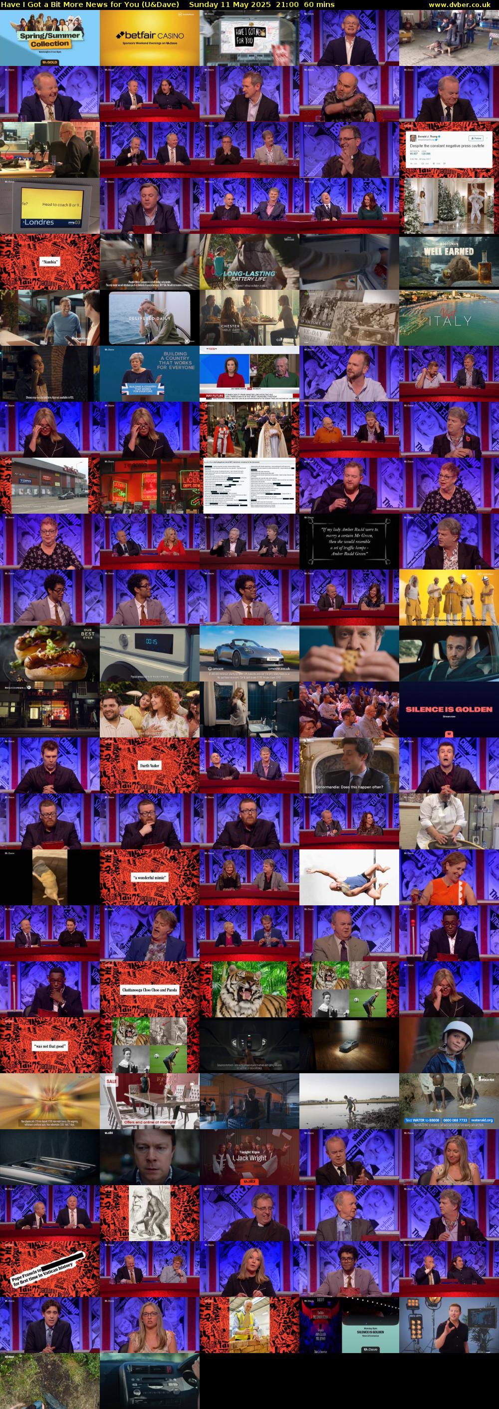 Have I Got a Bit More News for You (U&Dave) Sunday 11 May 2025 21:00 - 22:00