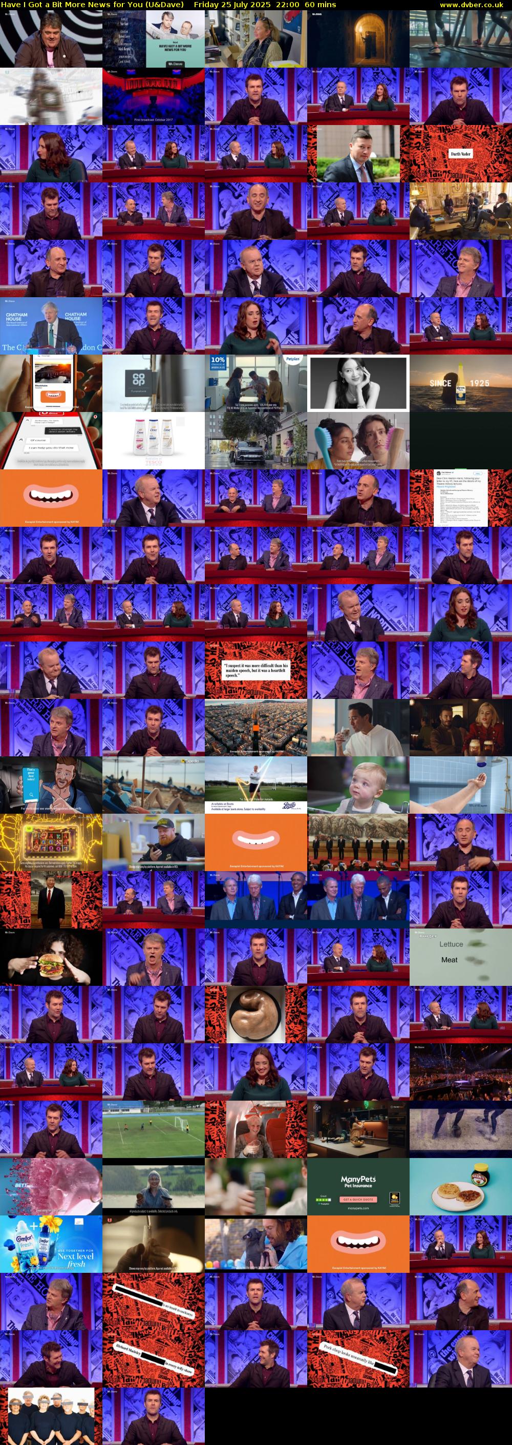 Have I Got a Bit More News for You (U&Dave) Friday 25 July 2025 22:00 - 23:00