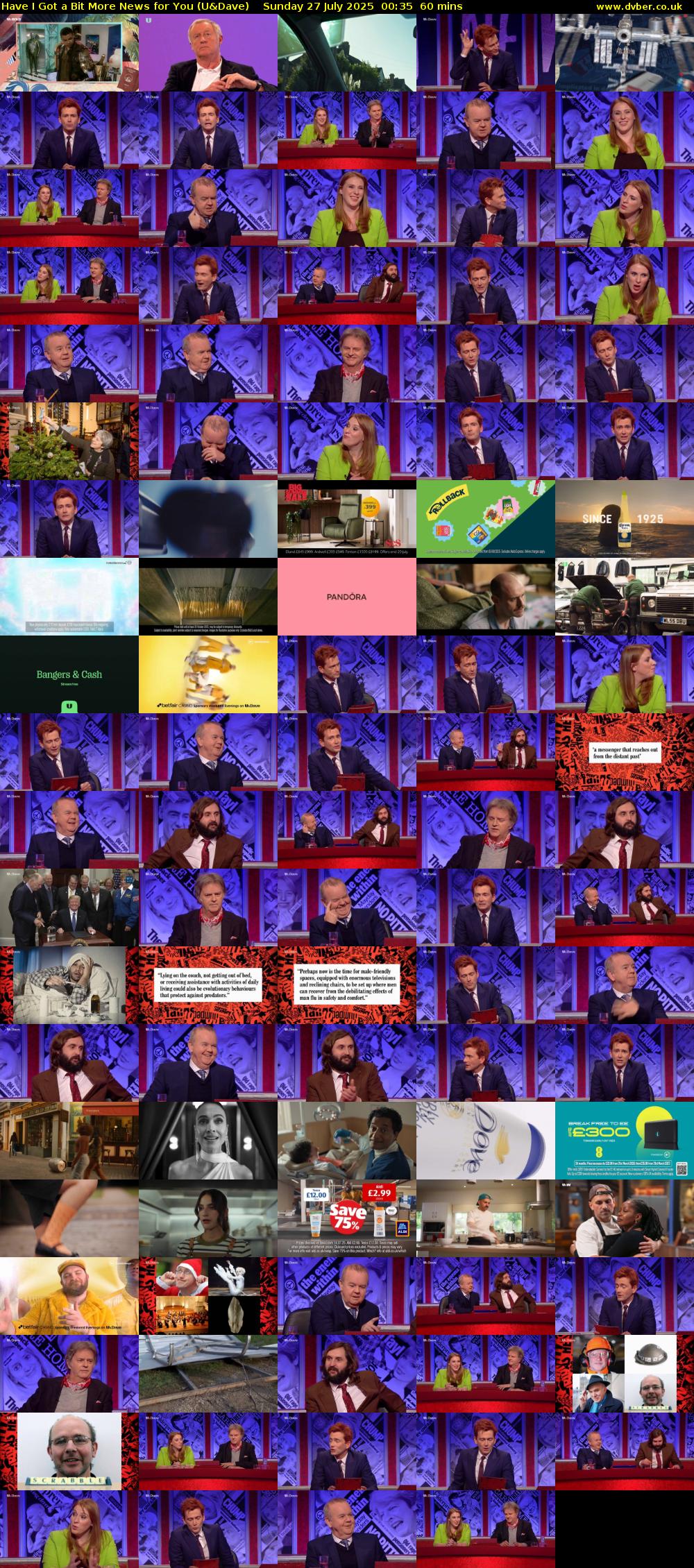 Have I Got a Bit More News for You (U&Dave) Sunday 27 July 2025 00:35 - 01:35