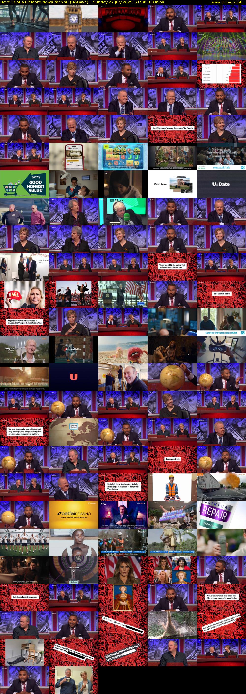 Have I Got a Bit More News for You (U&Dave) Sunday 27 July 2025 21:00 - 22:00