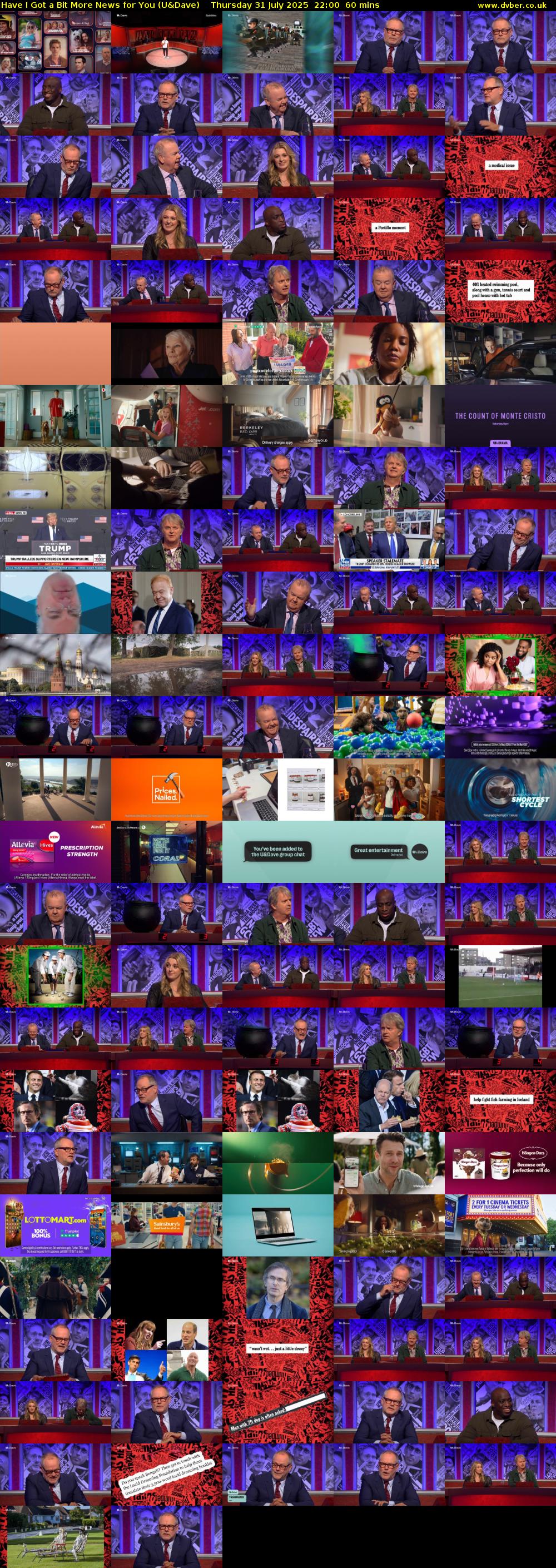 Have I Got a Bit More News for You (U&Dave) Thursday 31 July 2025 22:00 - 23:00