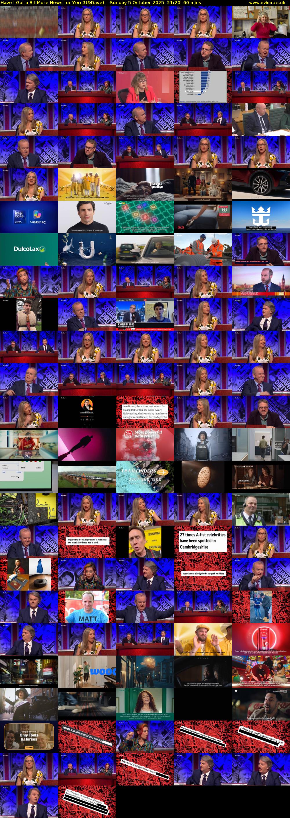 Have I Got a Bit More News for You (U&Dave) Sunday 5 October 2025 21:20 - 22:20