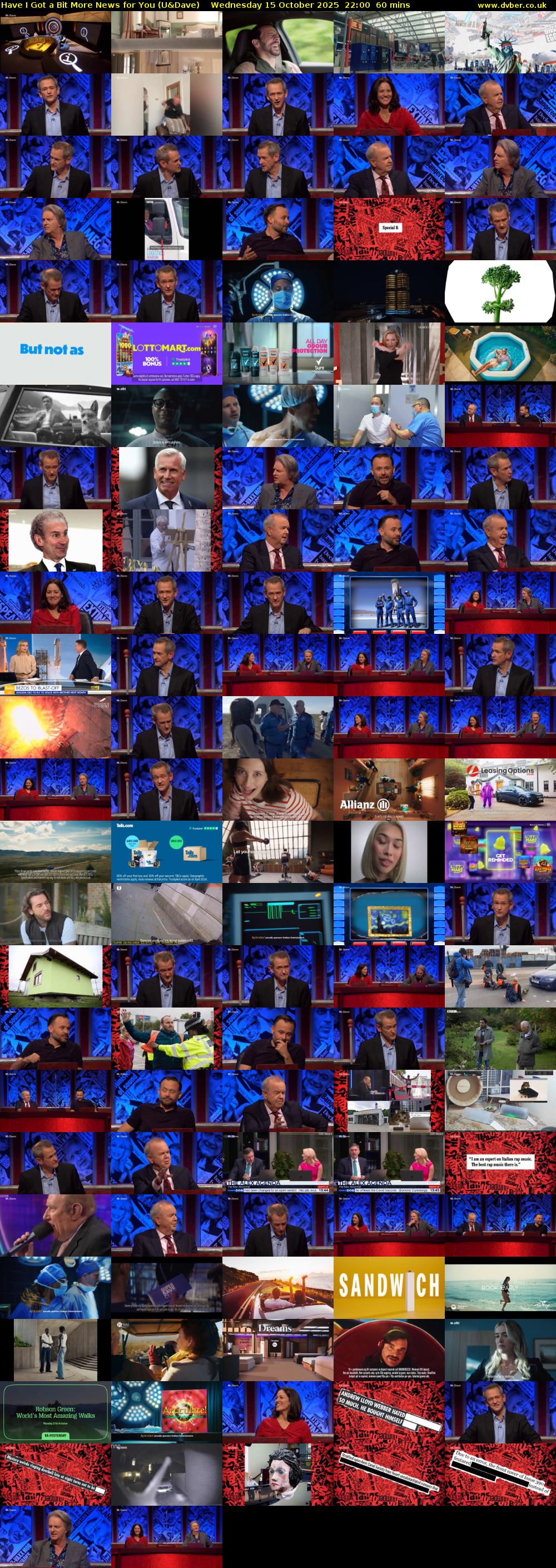 Have I Got a Bit More News for You (U&Dave) Wednesday 15 October 2025 22:00 - 23:00