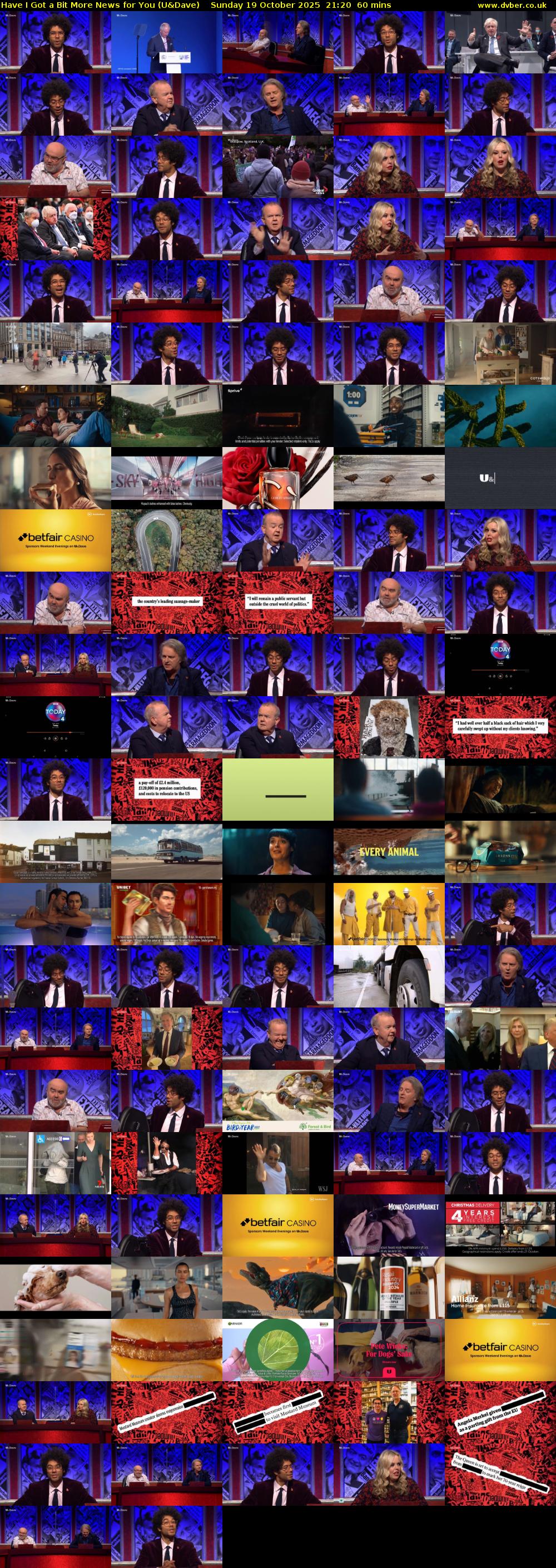 Have I Got a Bit More News for You (U&Dave) Sunday 19 October 2025 21:20 - 22:20