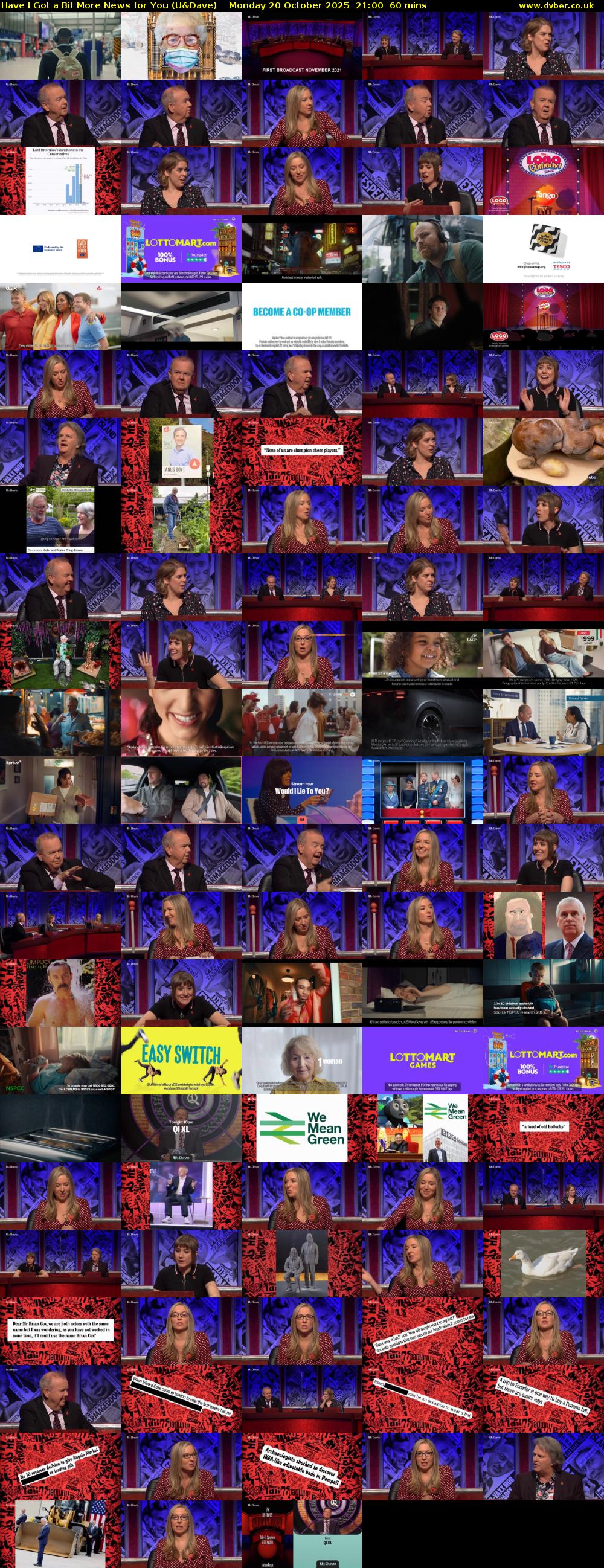 Have I Got a Bit More News for You (U&Dave) Monday 20 October 2025 21:00 - 22:00