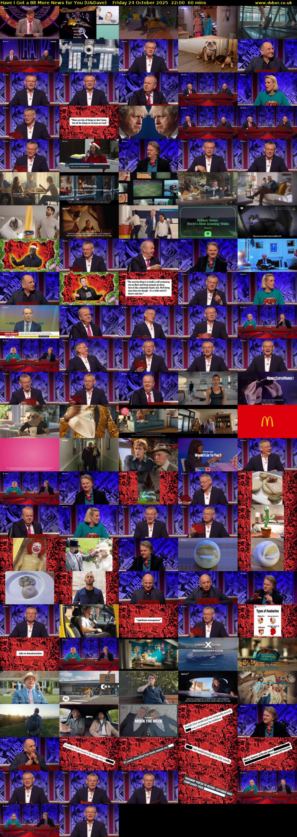 Have I Got a Bit More News for You (U&Dave) Friday 24 October 2025 22:00 - 23:00