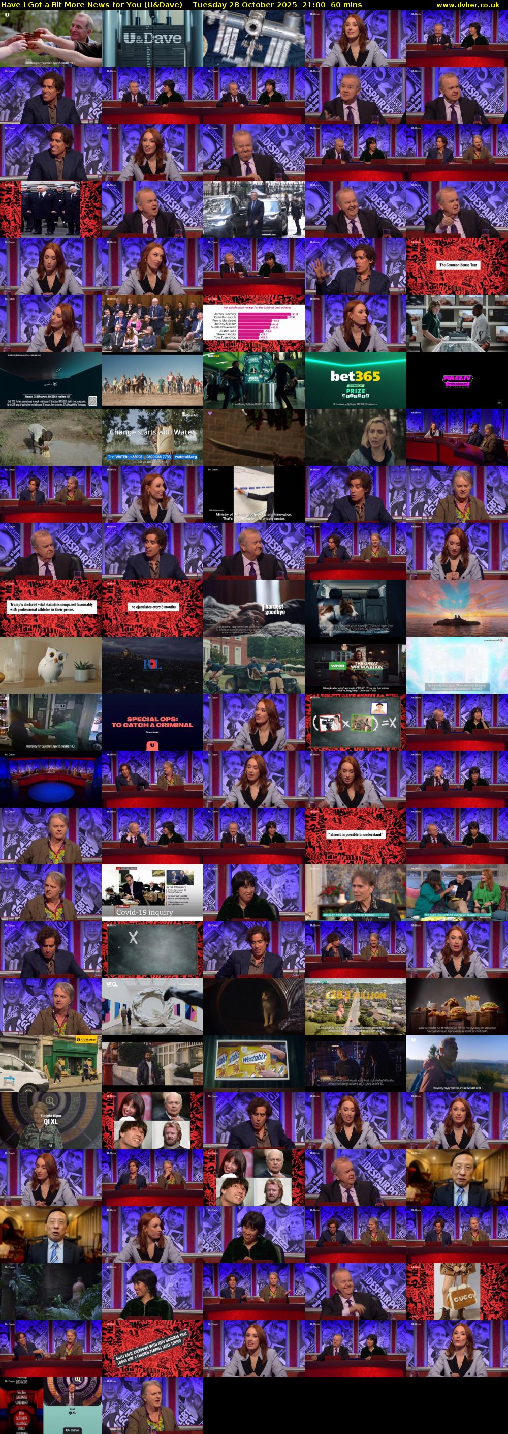 Have I Got a Bit More News for You (U&Dave) Tuesday 28 October 2025 21:00 - 22:00